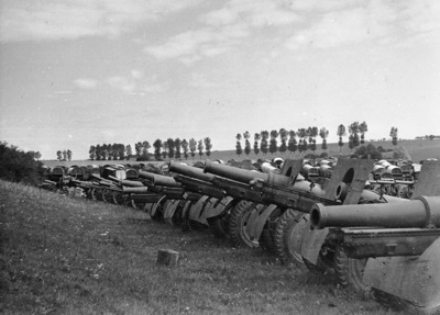 Captured Soviet artillery