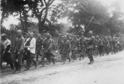 Soviet prisoners captured by the Germans